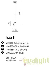 Pendul modern Izza 1 Olive