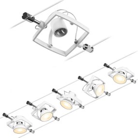 Paulmann 94432 - Set 5xGU5,3/10W, sistem complet cu cablu MAC, 230V, alb
