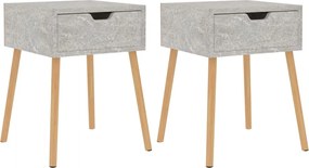 vidaXL Dulapuri noptieră, 2 buc, gri beton, 40x40x56 cm,lemn prelucrat