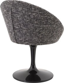 Scaun pivotant design elegant LUX O'Neill, cambon negru 115387 HZ