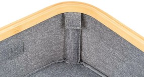 Cutie de depozitare G21 24 x 30 x 15 cm, dinbambus cu capac, gri