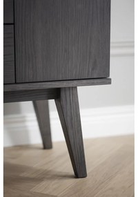 Comodă maro joasă cu aspect de lemn de stejar 150x85 cm Filippa – Rowico