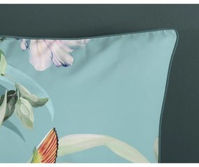 Lenjerie de pat albastră din bumbac satinat pentru pat de o persoană, extinsă 140x220 cm Fungi – Descanso