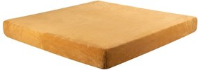 decoDoma Cearceaf cu elastic din micropluș de culoarea mierii 90 x 200 cm