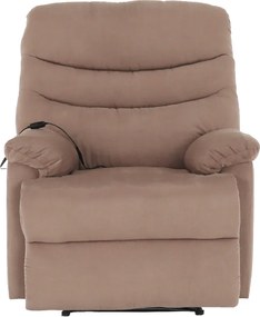 Fotoliu de masaj, reglabil, material textil grej TAUPE, LAMBERT
