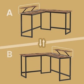 Birou de colț SOLEA, negru