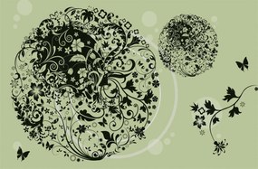 Fototapet - Arta florală - abstract (254x184 cm)