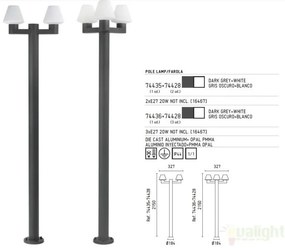 Stalp exterior 74435+doua globuri 74428 Mistu