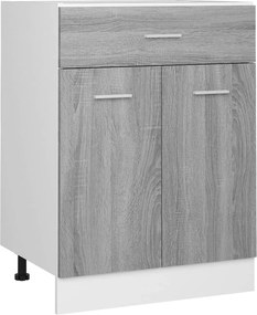 vidaXL Dulap inferior cu sertar “Lyon” gri sonoma 60x46x81,5cm