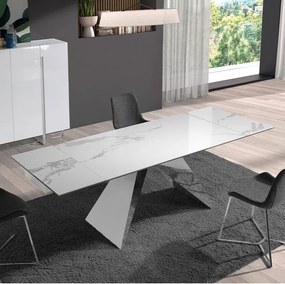 Masa extensibila deosebita design LUX Porcelain Marble 160-240cm