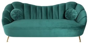 Canapea cu forma curbata Arielle 220cm, turcoaz