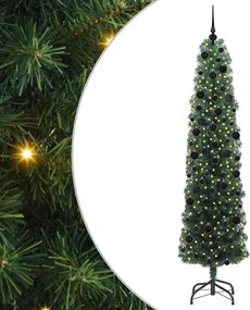 vidaXL Brad de Crăciun artificial Verde 240 cm PVC și oțel și plastic