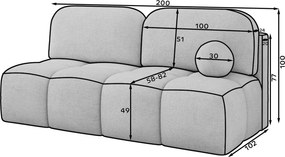 Canapea Nuwia extensibil, 200x102x100 cm – Avexin 04