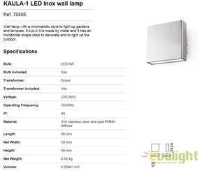 Aplica perete LED de exterior design modern minimalist KAULA-1 70405