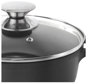 Oală din aluminiu neaderent cu capac din sticlă Orion Grande, ⌀ 24 cm