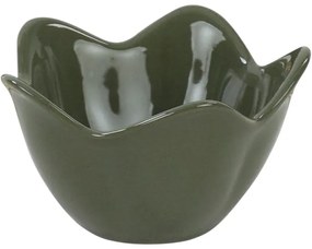 Set de 6 boluri ceramice Lotus 11,8 cm, verde