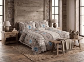 Lenjerie de pat din polibumbac HEART RETRO POLY maro Dimensiune lenjerie de pat: 70 x 90 cm | 140 x 200 cm