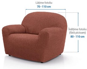 Huse super elastice RUBINIA cărămizii fotoliu (l. 70 - 110 cm)