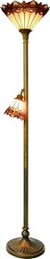 Lampadar TIFFANY Prezent 244 - 1xE27/60W/230V + 1xE14/25W