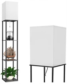 Lampă de podea cu polițe 1xE27/40W/230V negru/alb