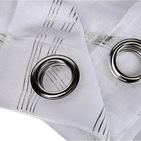 STOF Draperie decorativă ERIKA, albă, 135 x 240 cm set 2 buc
