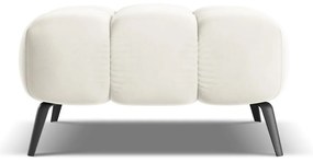 Taburet alb cu tapițerie din catifea Nalu – Makamii