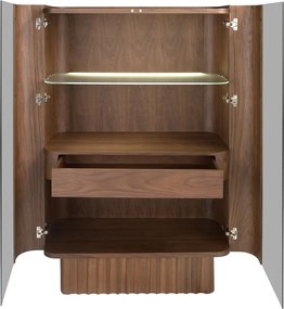 Vitrina, Bufet cu iluminat deosebit design LUX Walnut