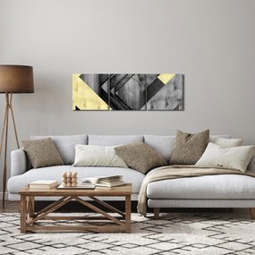 Tablou - Textura forme (cu ceas) (90x30 cm)