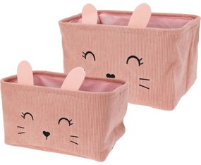 Hatu Set de coșuri textile pentru copii, roz , 2buc