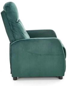 Fotoliu recliner Felipe 2 velvet verde H103 cm