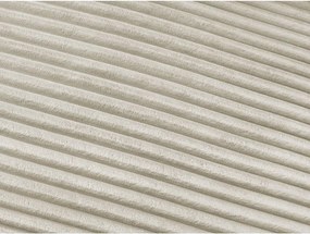 Canapea bej pentru dormitul zilnic/extensibilă cu tapițerie din catifea reiată 220 cm Hugo – Bobochic Paris