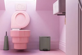 Cos de gunoi Brabantia Bo Pedal 1010127, 7 l, Inchidere lenta, Baza cauciucata, Gri închis