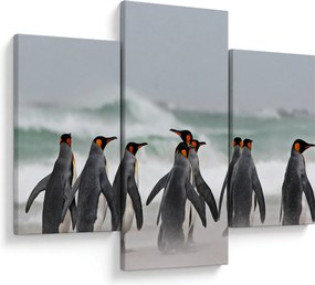 Tablou pinguini în ocean (90x60 cm)