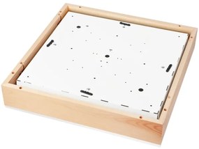 Plafonieră NATURAL SQUARE 4xE27/15W/230V 48x48 cm pin/alb