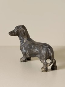 Decorațiune câine Teckel din aluminiu, H15 cm