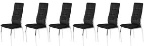 Set 6 scaune K416 velvet negru
