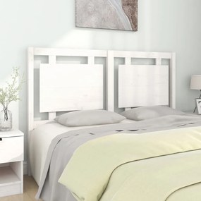 817941 vidaXL Tăblie de pat, alb, 145,5x4x100 cm, lemn masiv de pin