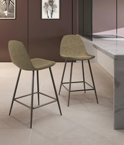 STONES Scaun din piele ecologică 42cm X 52cm H. 93cm | Aosom Romania