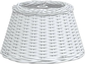vidaXL Abajur lustră, alb, Ø50x30 cm, răchită