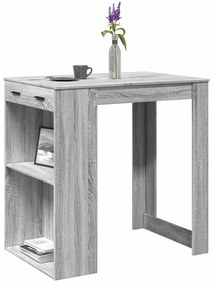 vidaXL Masă de bar, Sonoma gri, 102x70x103,5 cm, lemn prelucrat
