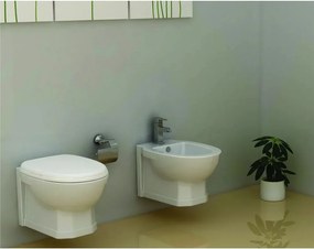 Bideu suspendar Inter Ceramic alb lucios