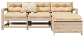 3250800 vidaXL Set canapea de grădină, 4 piese, lemn masiv de pin