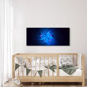 Tabloul modern cu abstracțiune albastră (120x50 cm)