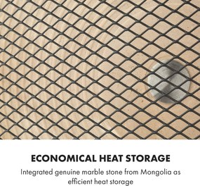 Klarstein HeatPal Marble Blackline, încălzitor cu infraroșu, 1300W, marmură, aluminiu