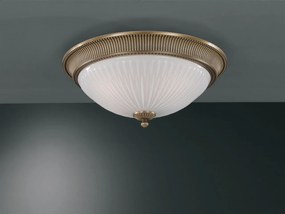 Plafoniera clasica design italian din alama, sticla 9250 RA-PL. 9270/4