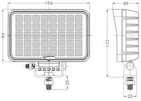LED spot auto OSRAM 40W 10-30V IP68 5700K