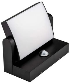 LED Aplica exterior cu senzor LED/17W/230V 4000K IP65 negru