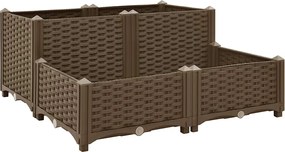 vidaXL Strat înălțat, 80x80x38 cm, polipropilenă