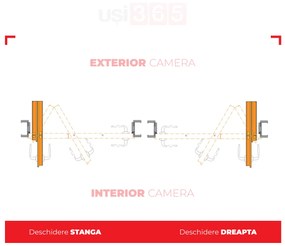 Usa de interior plianta   pliabila ALFA ST, Alb, Folie Decor, 880 x 2070