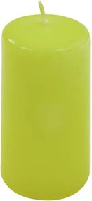 Set de lumânări stâlp, 10 cm, Ø 5 cm, verde deschis, 16 buc.